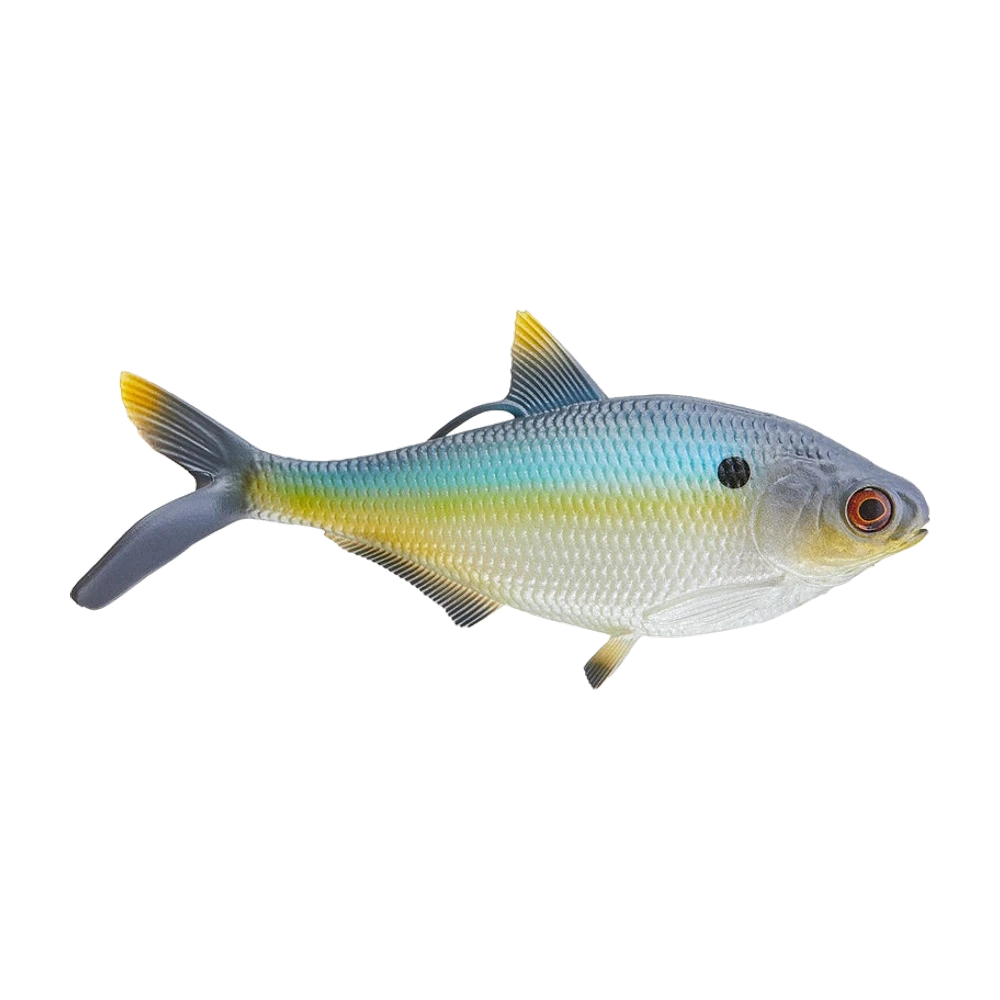 13 Fishing BAMF Shad Swimbait, a large soft paddle tail bait with 3D eyes, moulded scales and sculpted fins
