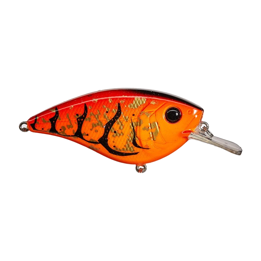 6th Sense Crush Flat 75X, Crankbait mit flachen Flanken, kurzer Tauchschaufel, 3D-Details und zwei schwarzen Drillingen