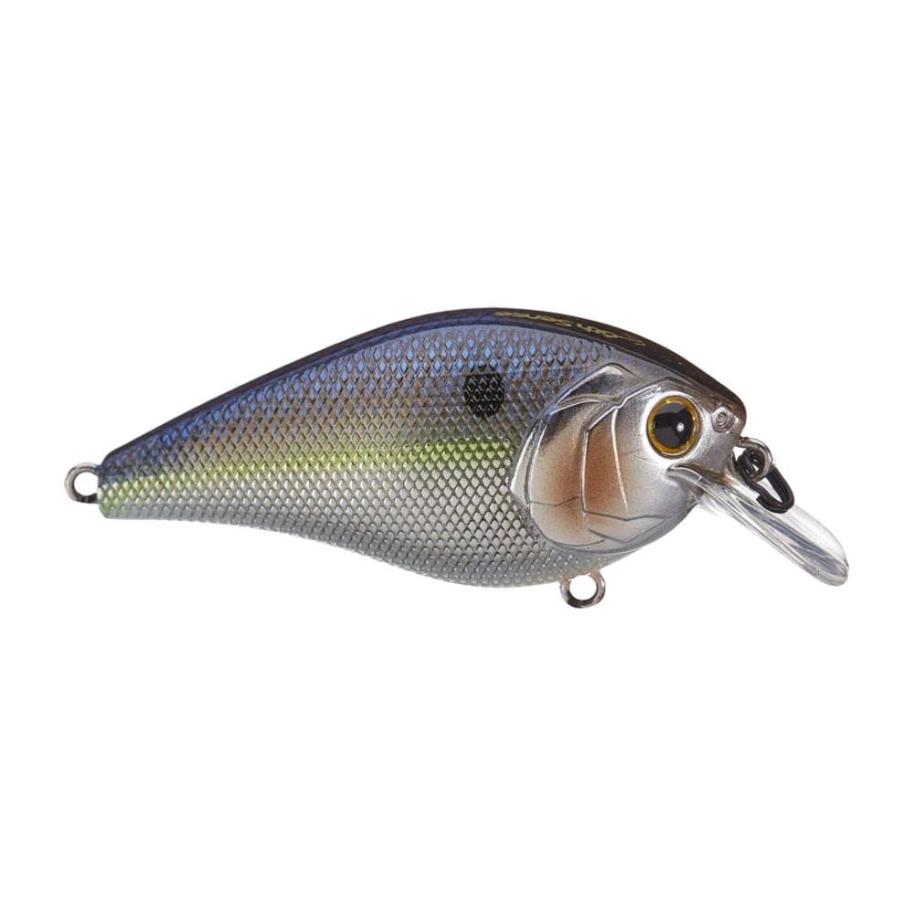 6th Sense Crush Silent Squarebill 50S, crankbait compact à bavette carrée, opercules et écailles 3D, deux triples noirs