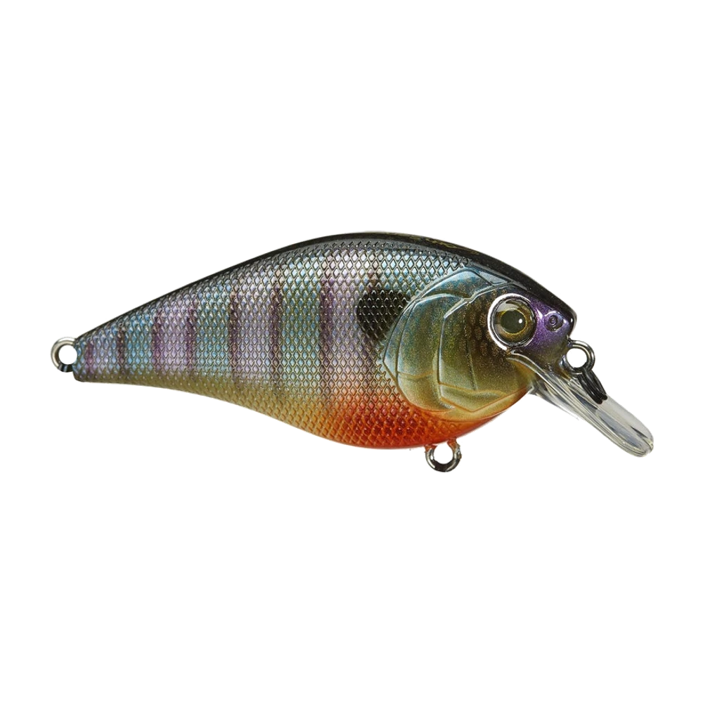 6th Sense Crush Squarebill 50X, stämmiger Crankbait mit klarer eckiger Tauchschaufel, 3D-Augen, erhabener Schuppenstruktur und zwei Drillingen