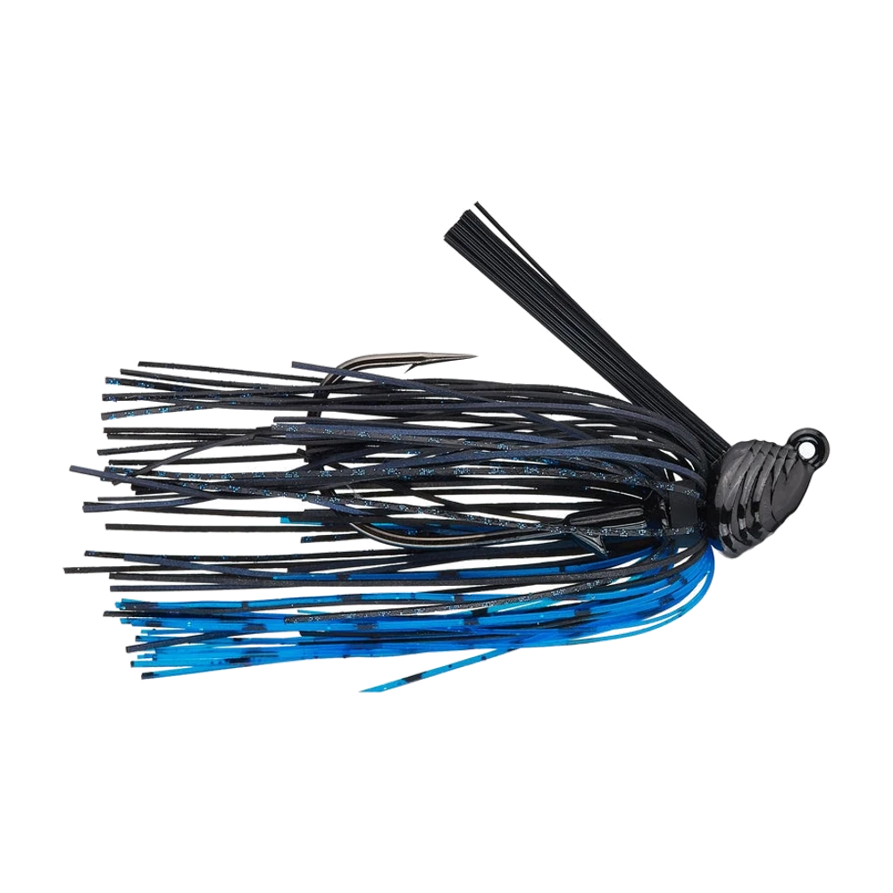 6th Sense Divine Hybrid Jig, tête plombée compacte à anti-herbe en fibres, jupe silicone brune et hameçon fort de fer