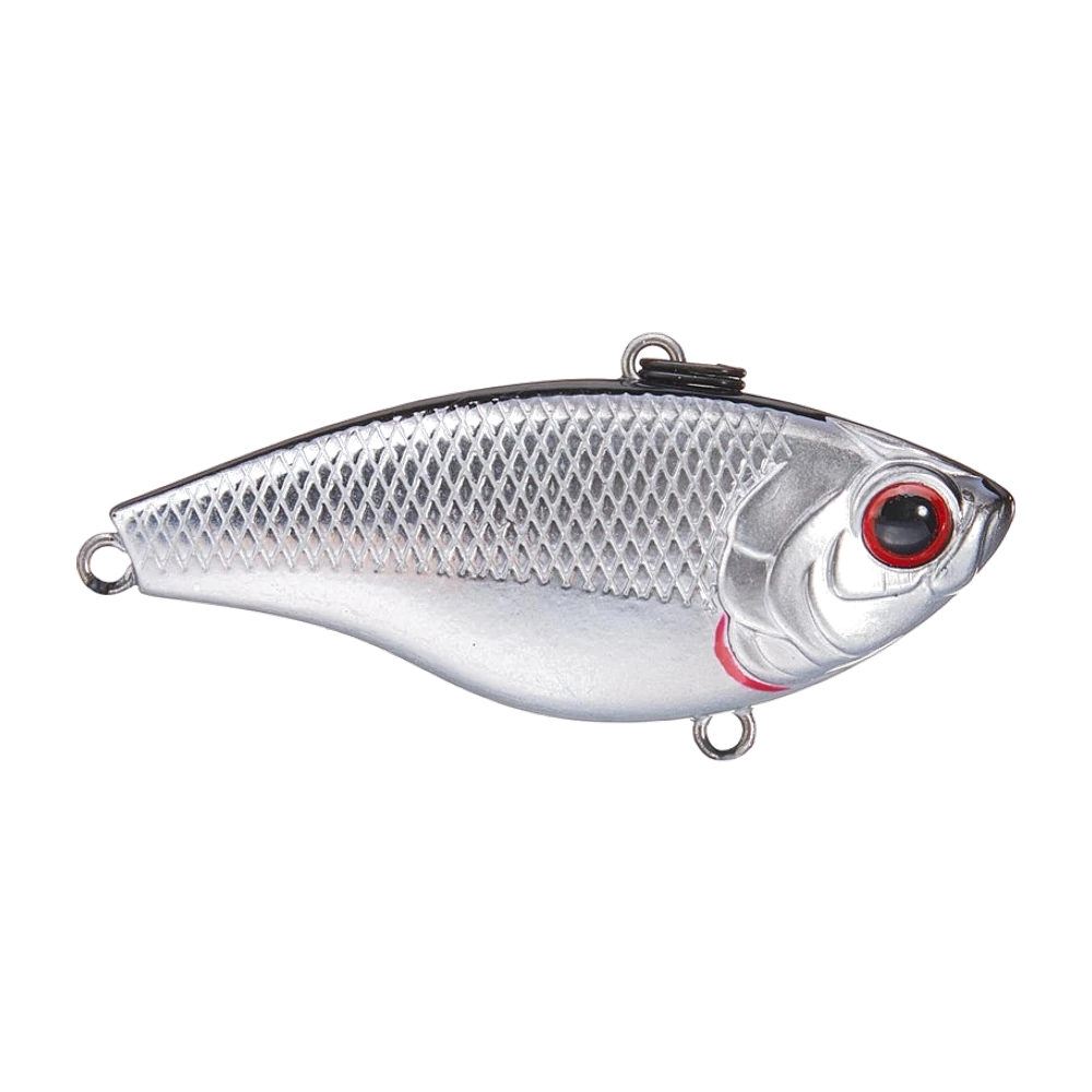 6th Sense Duke Lipless Crankbait, kompakter Körper mit flachem breitem Kopf, 3D-Augen und zwei Drillingen in Black Nickel