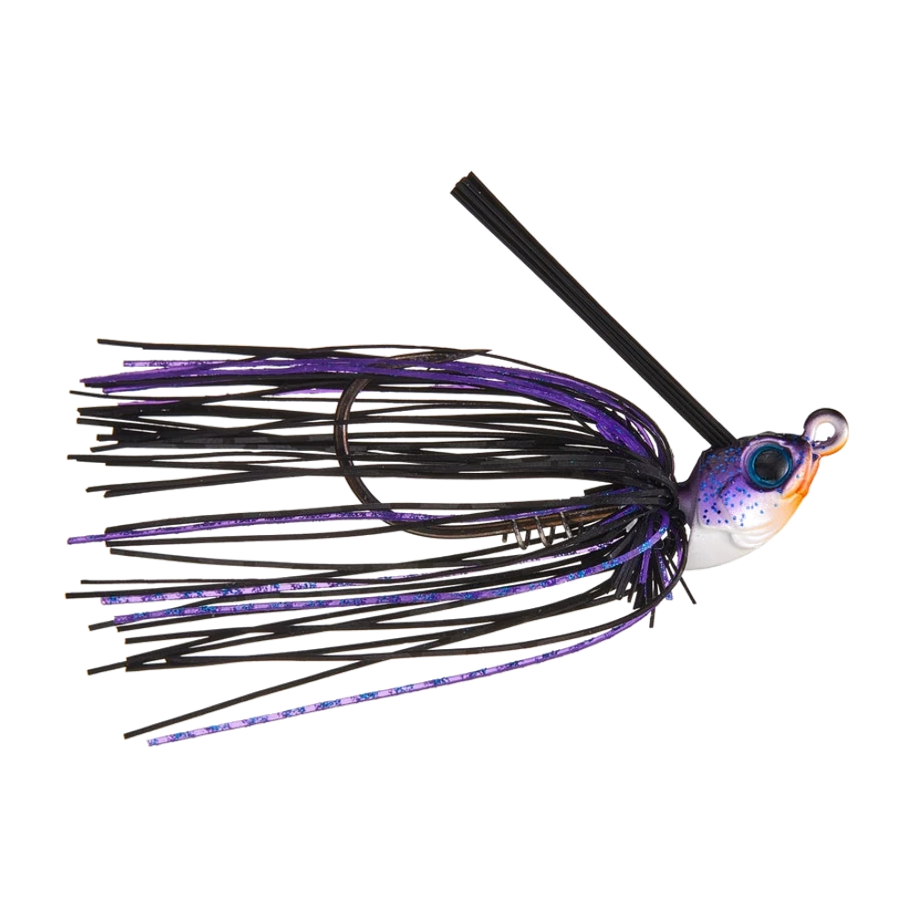 6th Sense Konda Finesse Swim Jig, profilierter Kopf mit plastischen Augen, kurz getrimmter Silikonrock, dünner Haken und feiner Krautschutz