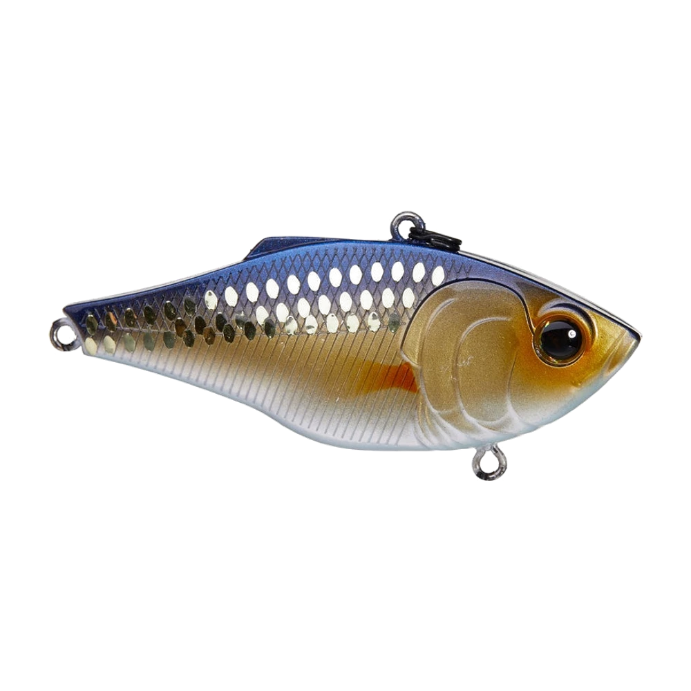 6th Sense Quake Lipless Crankbait in Dreiviertelansicht, Rücken mit zwei flachen Flächen, texturierte Schuppen, 3D-Augen und Kiemendeckel