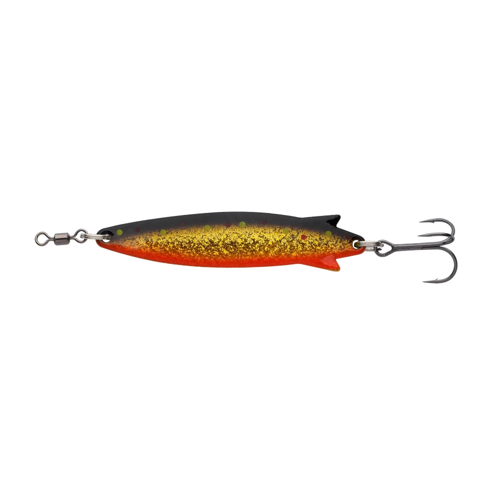 Abu Garcia Toby spoon in a chrome silver finish, side view