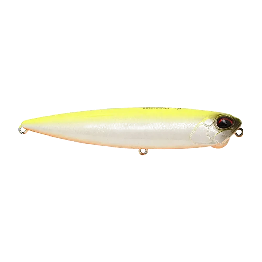 DUO Realis Pencil 130 SW en finition chartreuse et blanc nacré, vue de profil