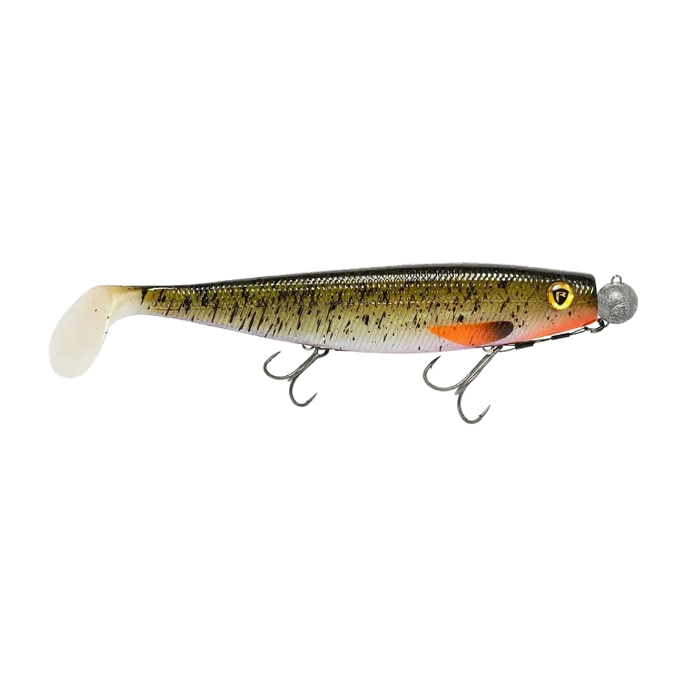 Fox Rage Pro Shad Loaded 23cm, giant soft shad pre-rigged on its factory weighted hook