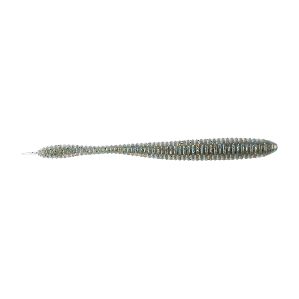 Ver souple Reins Bubbling Shaker, corps fin nervuré pour le drop shot