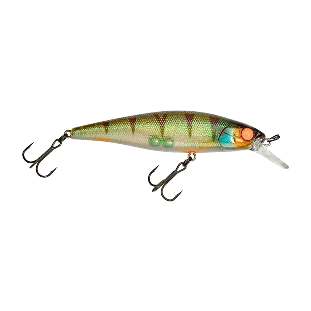 Illex Squad Minnow 95 SP en finition perche verte naturelle, vue de profil