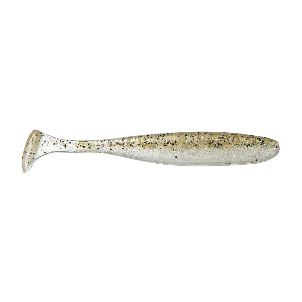 Shad souple Keitech Easy Shiner 3 pouces coloris Ayu, corps injecté deux tons avec queue paddle
