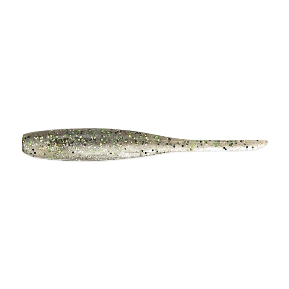 Keitech Shad Impact 2 pouces, corps translucide pailleté vert et noir
