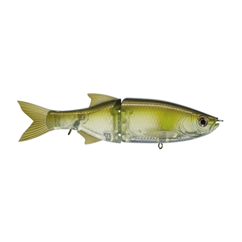 Molix Glide Bait 130, coloris naturel façon gardon (dos olive écaillé, flancs argentés), corps articulé en deux sections