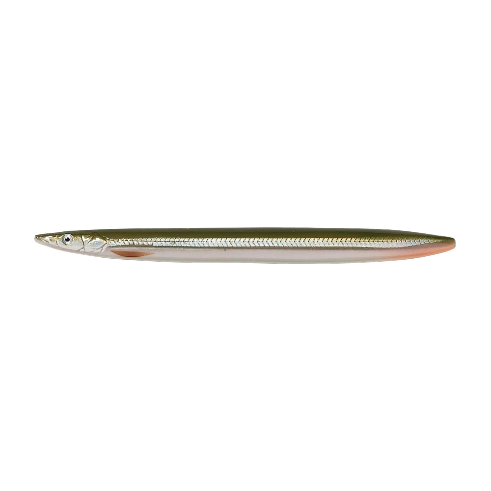 Savage Gear 3D Line Thru Sandeel in natural Sandeel colour, side view on white background