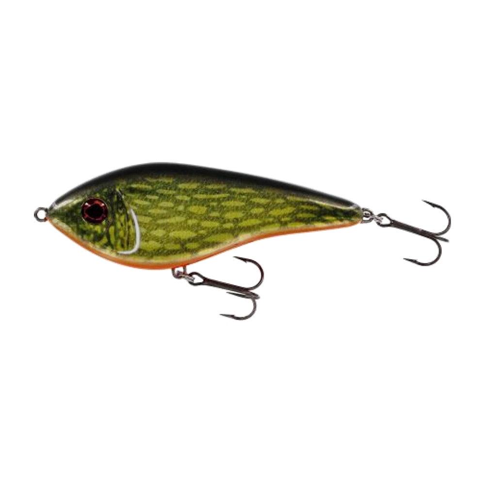 Glidebait Westin Swim Glidebait, finition perche olive et ventre orange