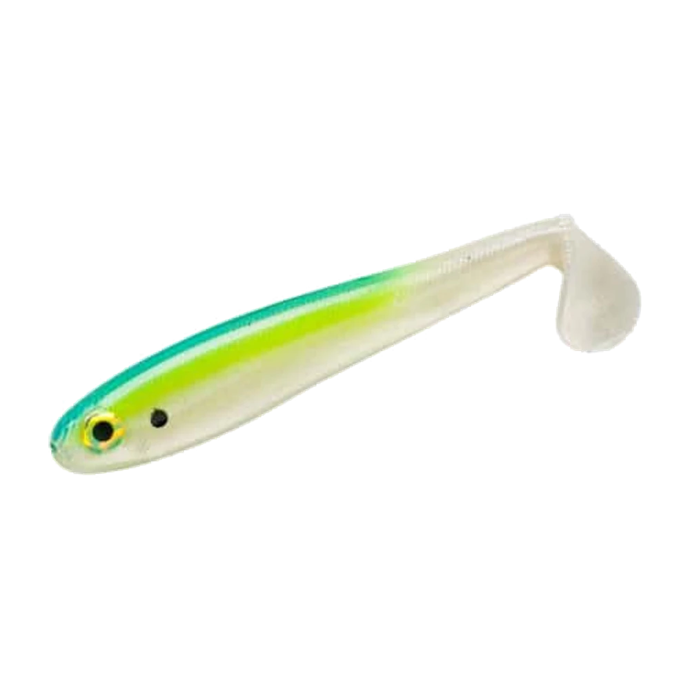 Yum Money Minnow 5 pouces coloris naturel, shad souple à large queue battante